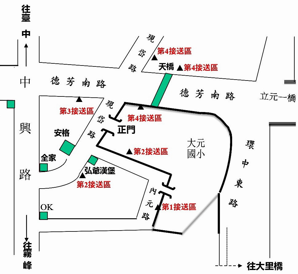 路隊路線接送示意圖